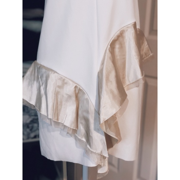 NWT Zara Modern Mini Dress Satin & Organza Ruffles - Picture 2 of 5